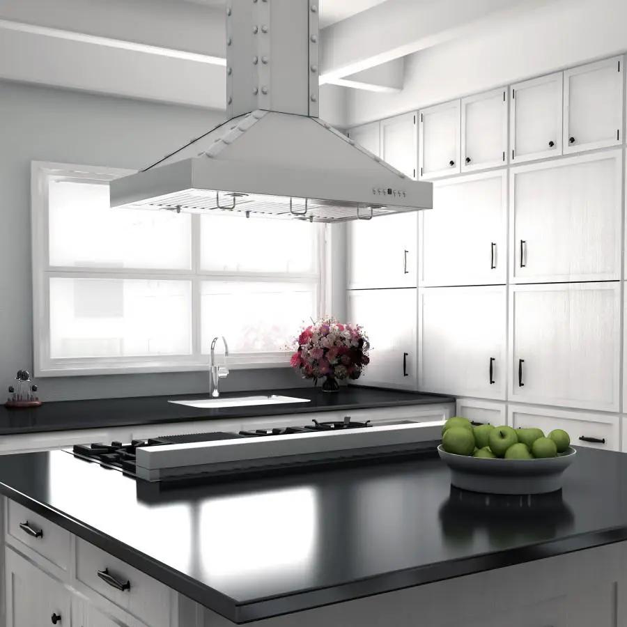 ZLINE 48 in. Porcelain Rangetop in Snow Stainless, 7 Gas Burners, RTS-48 by Farmhouse Kitchen and Bath