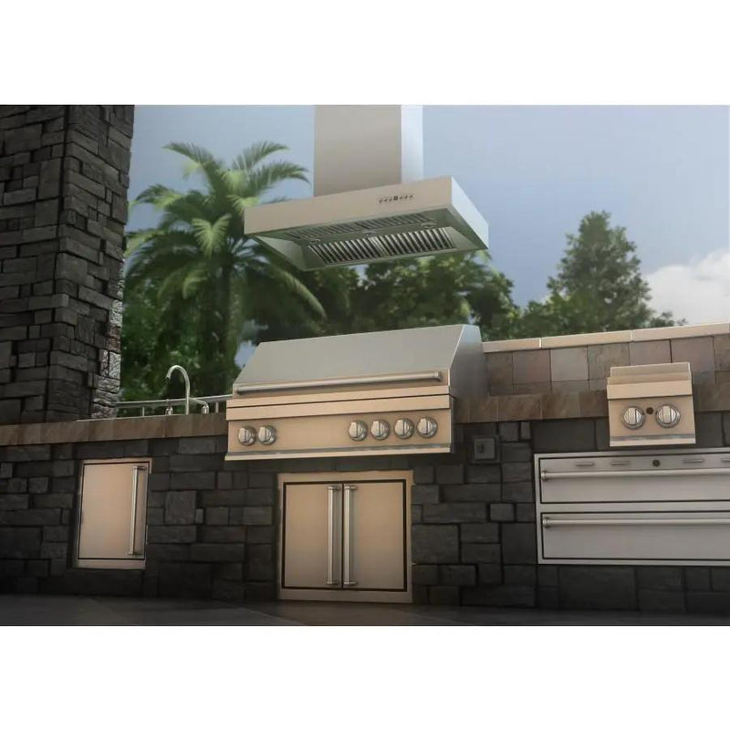 ZLINE 48" Outdoor/Indoor Island Range Hood, KECOMi-304-48 by Farmhouse Kitchen and Bath
