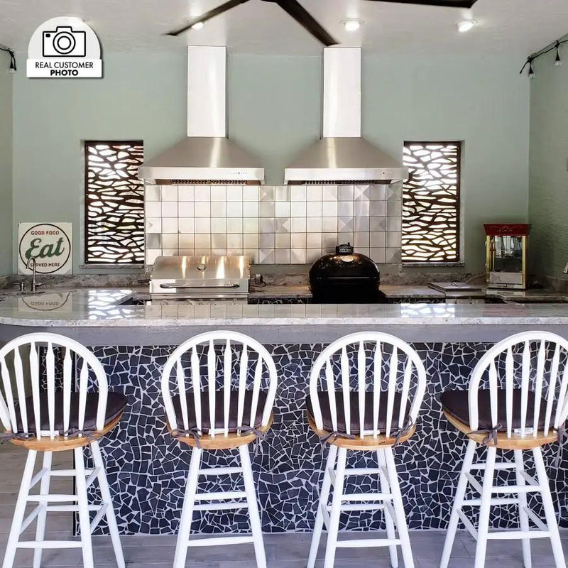 ZLINE 48" Outdoor/Indoor Stainless Steel Wall Range Hood, 667-304-48 by Farmhouse Kitchen and Bath