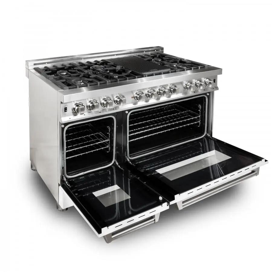ZLINE 48" Professional Dual Fuel Range with White Matte Door, RA-WM-48 by Farmhouse Kitchen and Bath
