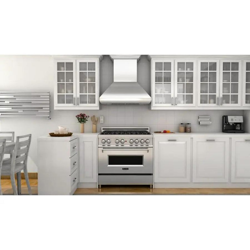 ZLINE 48" Professional Wall Range Hood, Stainless Steel, 587CRN-48 by Farmhouse Kitchen and Bath