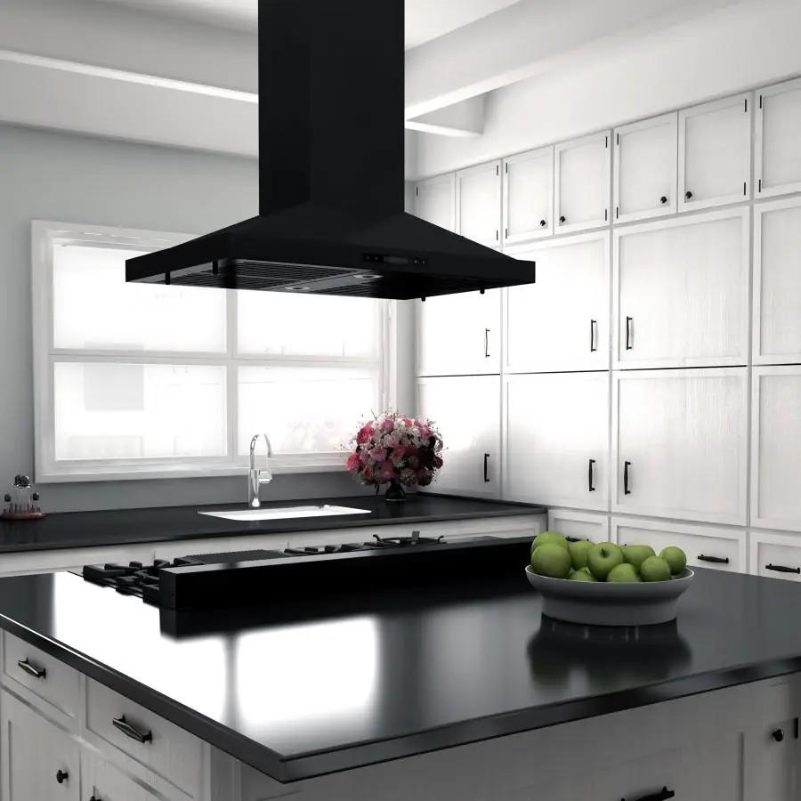 ZLINE 48" Rangetop, Black Stainless, Brass Burners, RTB-BR-48 by Farmhouse Kitchen and Bath