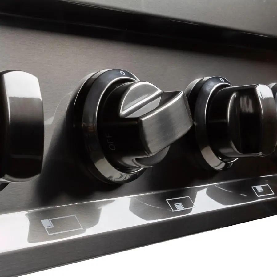 ZLINE 48" Rangetop, Black Stainless, Brass Burners, RTB-BR-48 by Farmhouse Kitchen and Bath