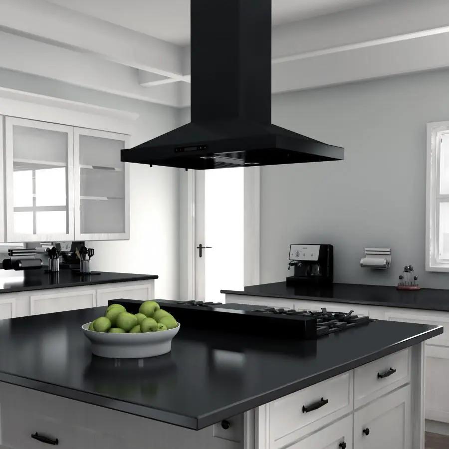ZLINE 48" Rangetop, Black Stainless, Brass Burners, RTB-BR-48 by Farmhouse Kitchen and Bath