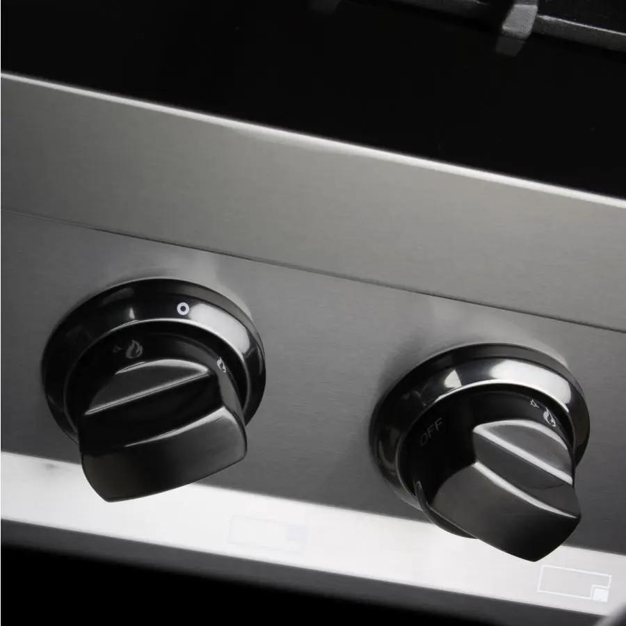 ZLINE 48" Rangetop, Black Stainless, Brass Burners, RTB-BR-48 by Farmhouse Kitchen and Bath