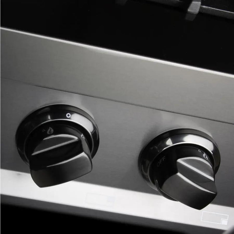 ZLINE 48" Rangetop, Black Stainless, Brass Burners, RTB-BR-48 by Farmhouse Kitchen and Bath