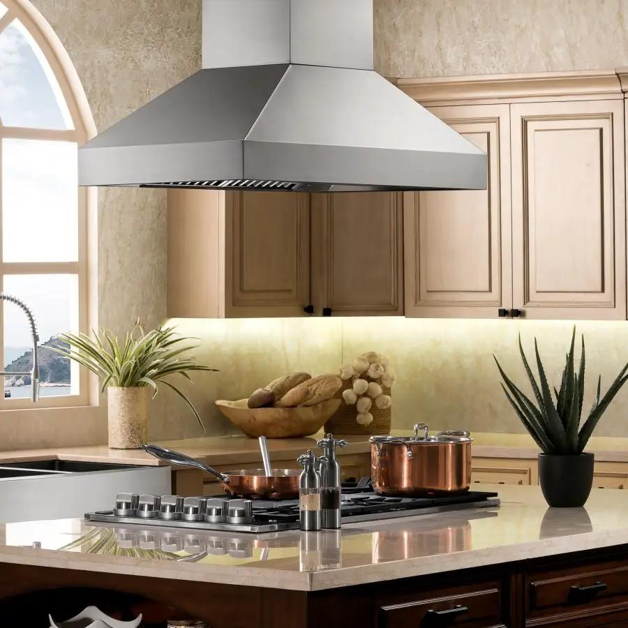 ZLINE 48" Remote Dual Blower Stainless Island Range Hood, 597i-RD-48 by Farmhouse Kitchen and Bath