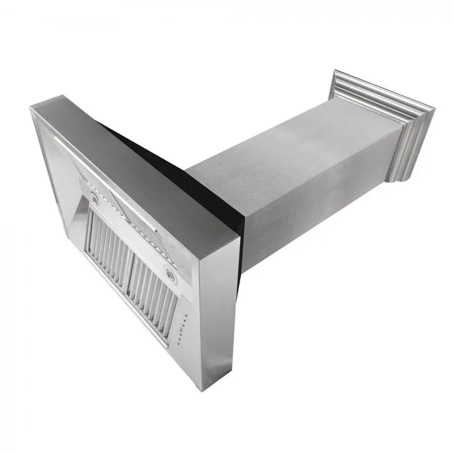 ZLINE 48" Snow Finish Wall Range Hood, Black Matte Shell, 8654BLM-48 by Farmhouse Kitchen and Bath
