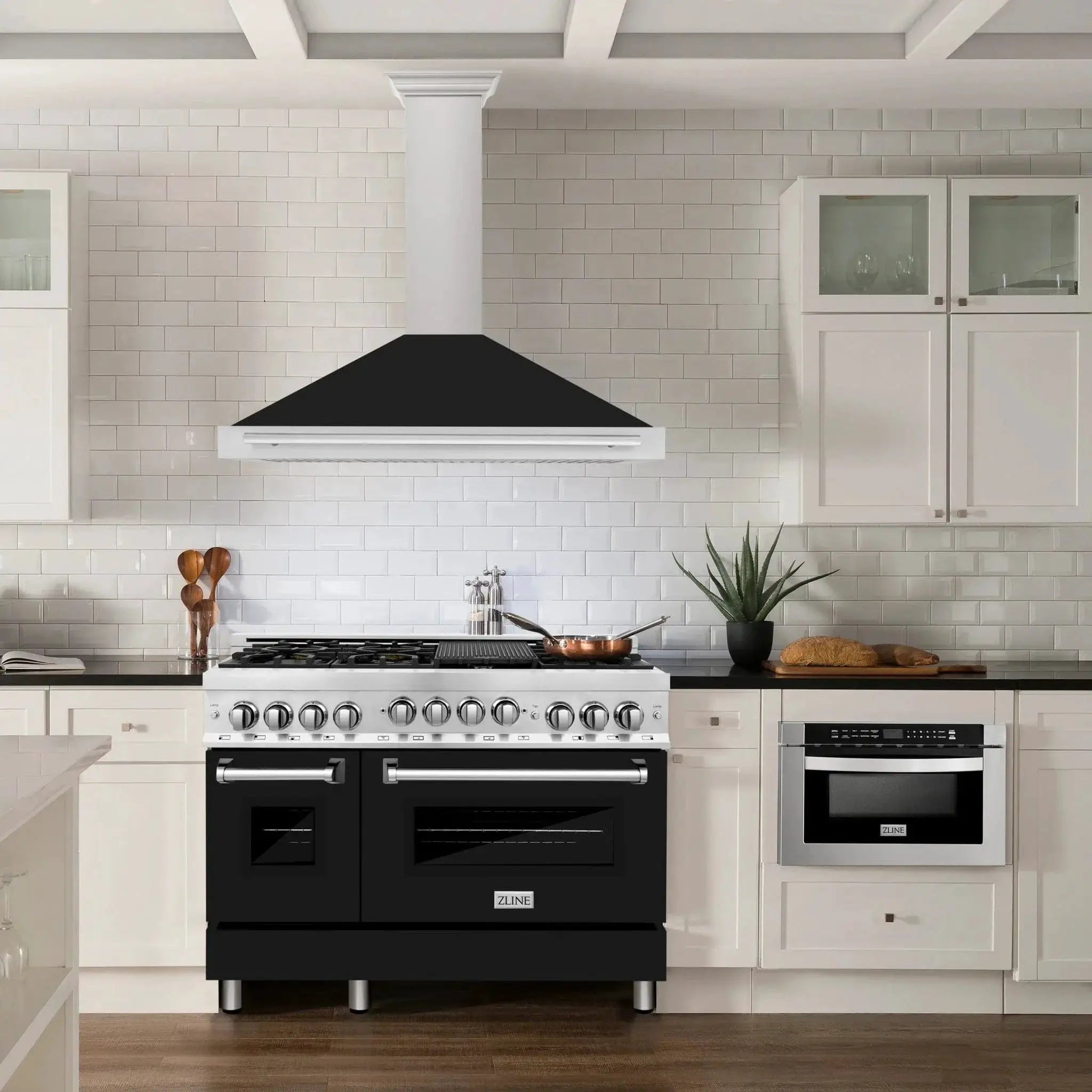 ZLINE 48" Stainless Range Hood Shell, Stainless Handle KB4SNX-BLM-48 by Farmhouse Kitchen and Bath