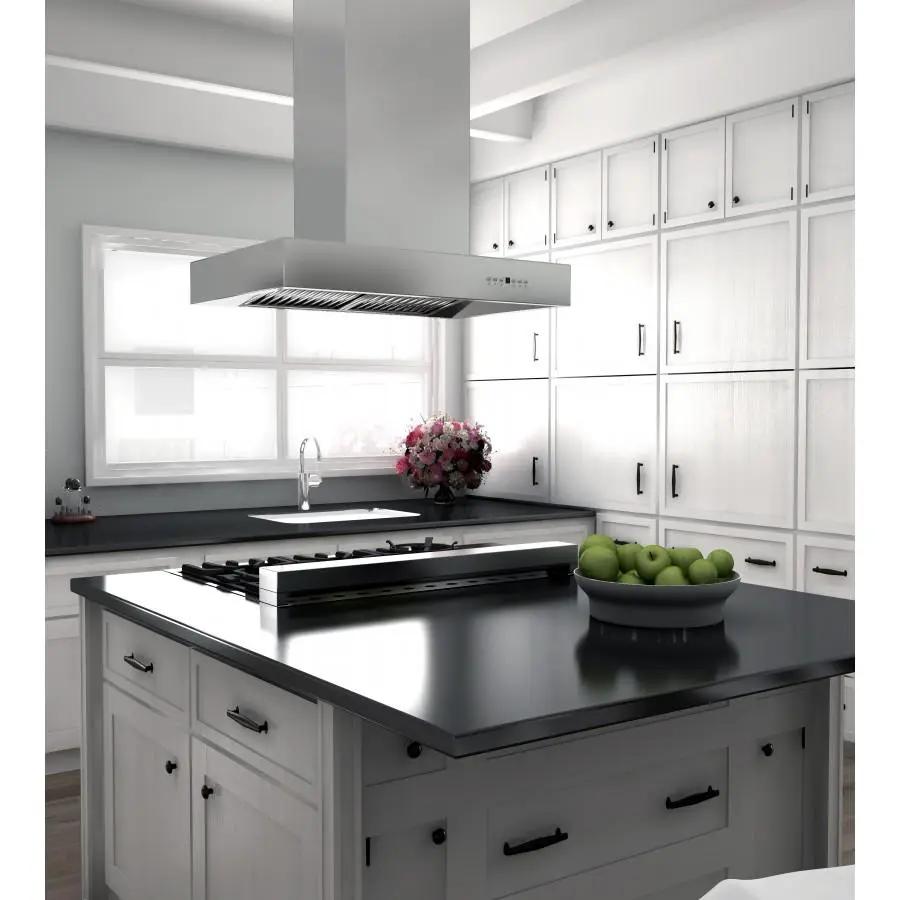 ZLINE 48" Stainless Steel Island Range Hood, KECOMi-48 by Farmhouse Kitchen and Bath
