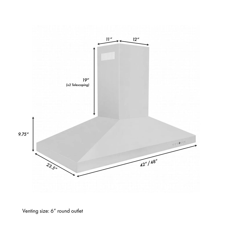 ZLINE 48" Stainless Steel Island Range Hood, KL3i-48 by Farmhouse Kitchen and Bath