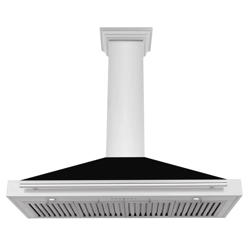 ZLINE 48" Stainless Steel Range Hood with Shell and Stainless Steel Handle KB4STX-BLM-48 by Farmhouse Kitchen and Bath