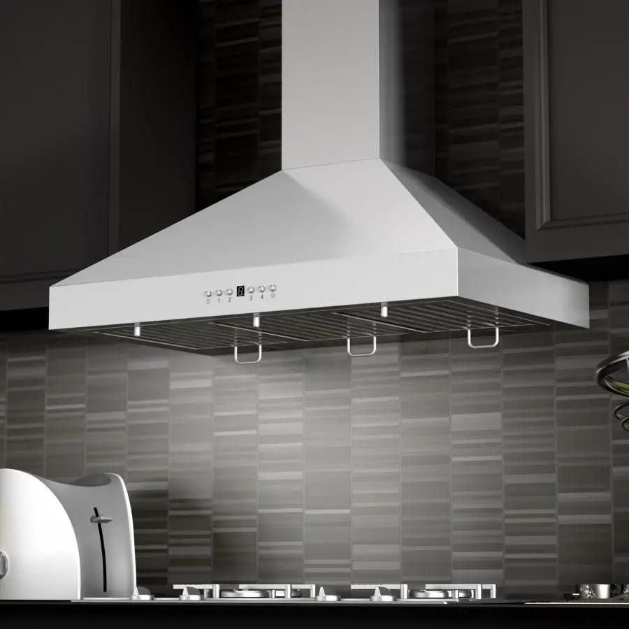 ZLINE 48" Stainless Steel Wall Range Hood, Crown Molding, KL3CRN-48 by Farmhouse Kitchen and Bath