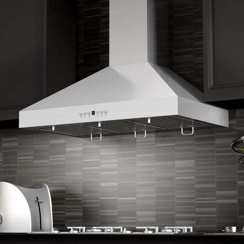 ZLINE 48" Stainless Steel Wall Range Hood, Crown Molding, KL3CRN-48 by Farmhouse Kitchen and Bath
