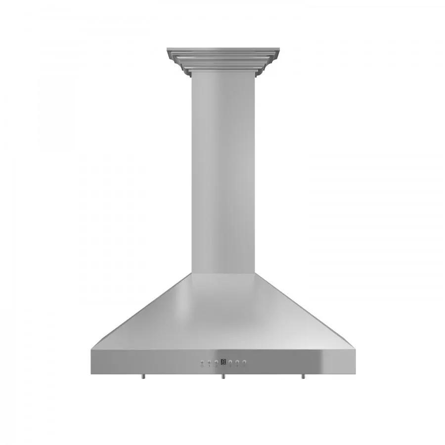 ZLINE 48" Stainless Steel Wall Range Hood, Crown Molding, KL3CRN-48 by Farmhouse Kitchen and Bath
