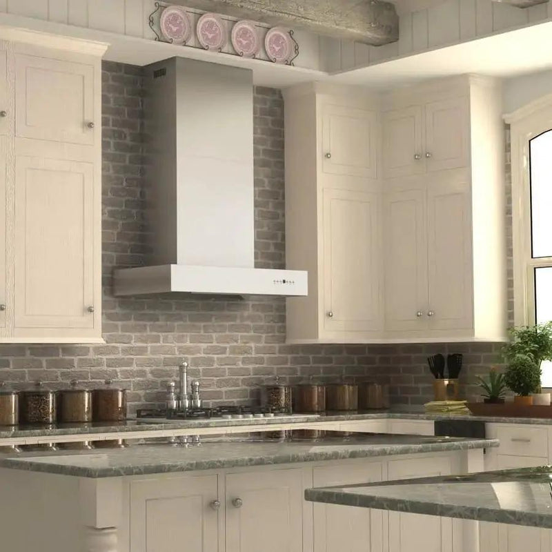 ZLINE 48" Stainless Steel Wall Range Hood, KECOM-48 by Farmhouse Kitchen and Bath