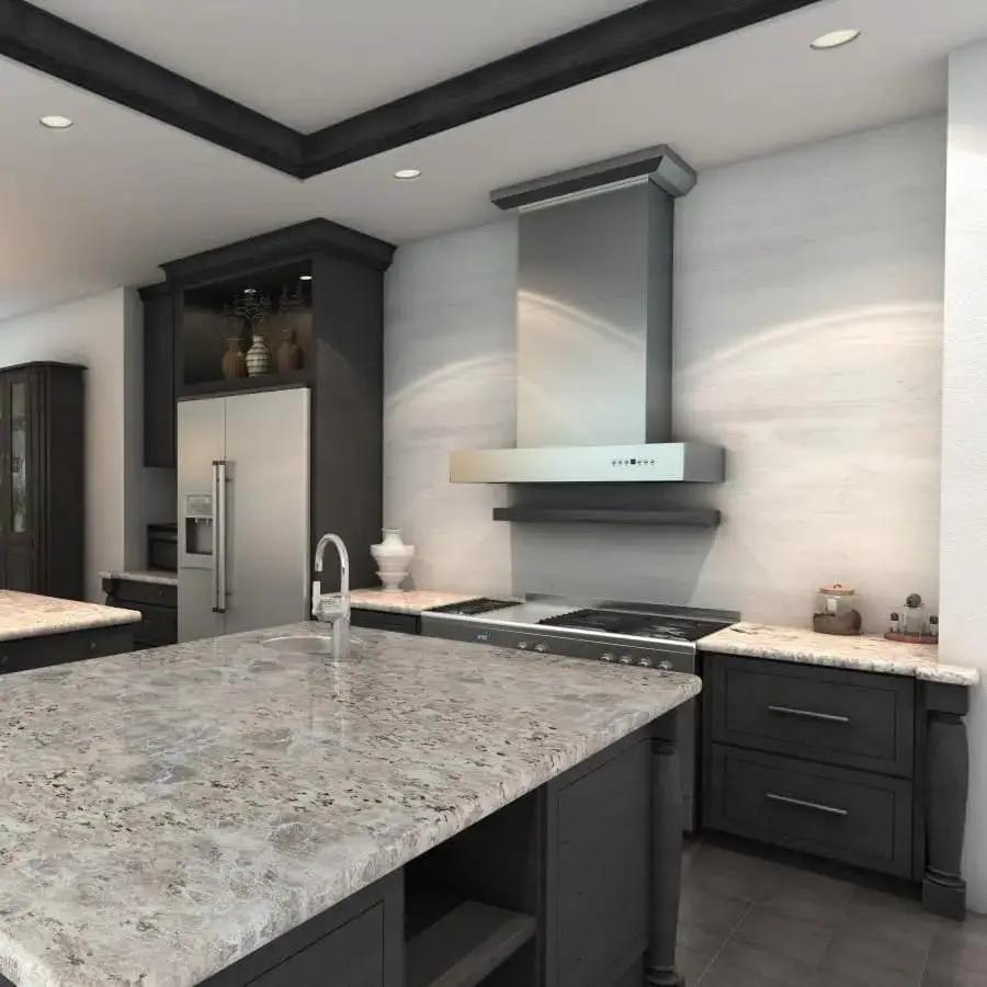 ZLINE 48" Stainless Steel Wall Range Hood, KECOM-48 by Farmhouse Kitchen and Bath