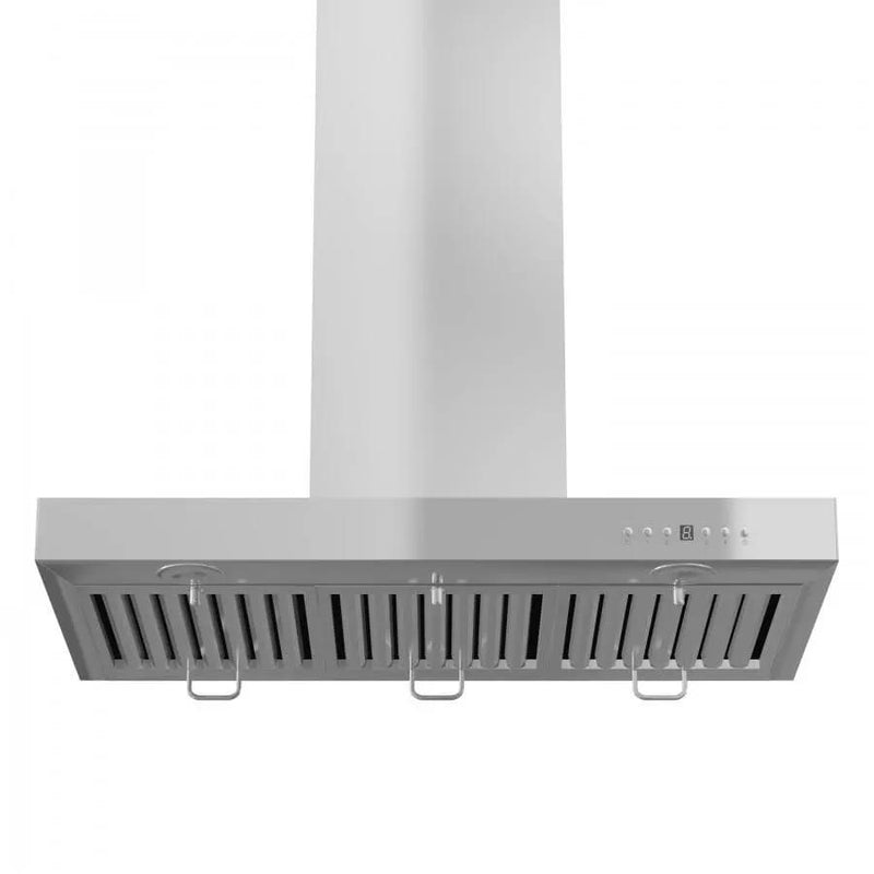 ZLINE 48" Stainless Wall Range Hood with Crown Molding, KECRN-48 by Farmhouse Kitchen and Bath