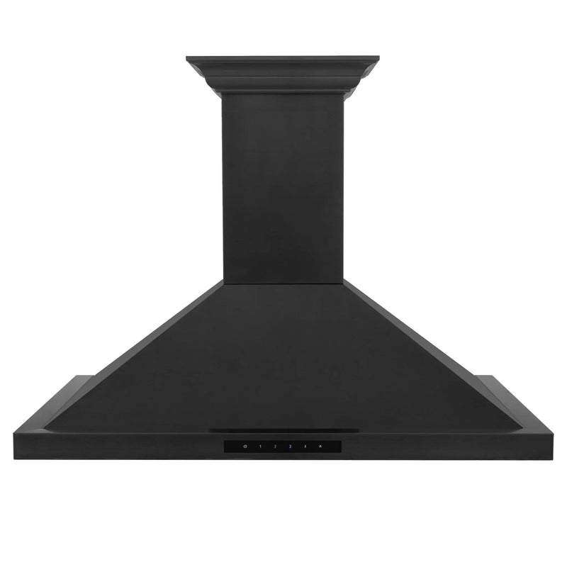 ZLINE 48" Wall Black Stainless Range Hood, Crown Speaker, BSKBNCRN-BT-48 by Farmhouse Kitchen and Bath
