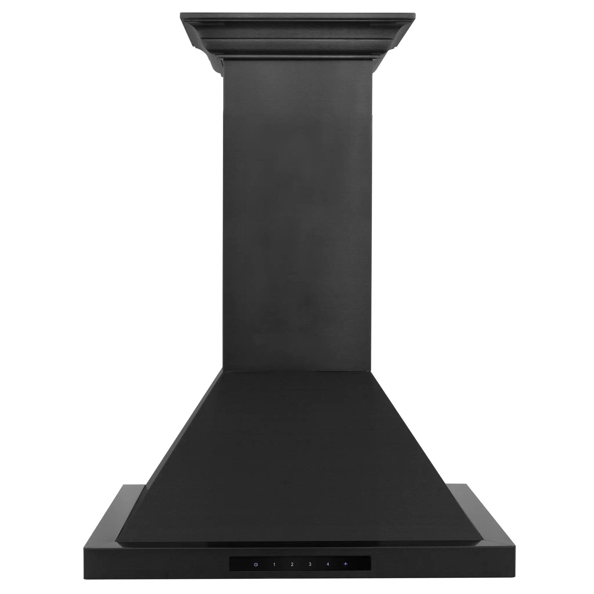 ZLINE 48" Wall Range Hood, Black Stainless, Crown Molding, BSKBNCRN-48 by Farmhouse Kitchen and Bath