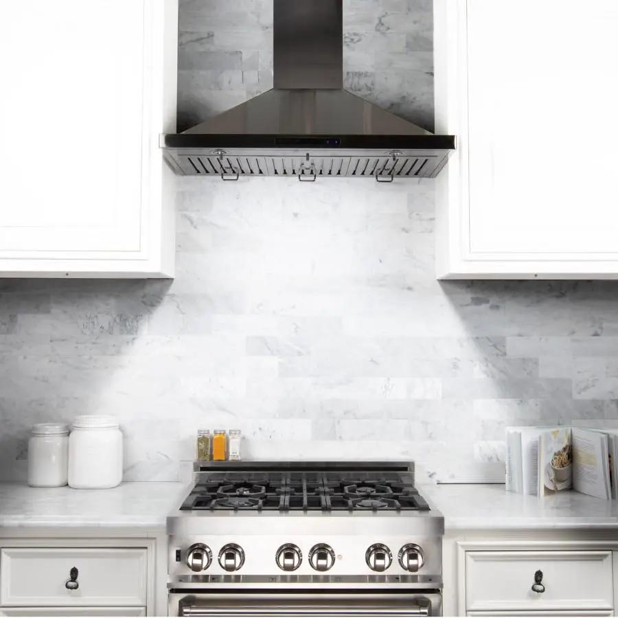 ZLINE 48" Wall Range Hood in Black Stainless Steel, BSKBN-48 by Farmhouse Kitchen and Bath