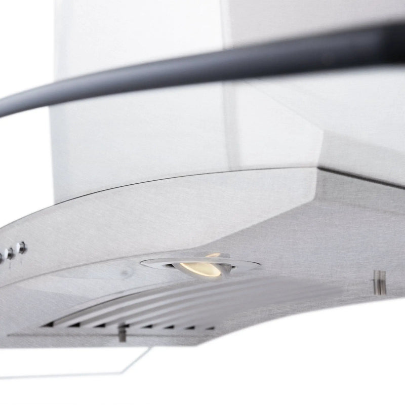 ZLINE 48" Wall Range Hood, Snow Finish Stainless & Glass, 8KN4S-48 by Farmhouse Kitchen and Bath