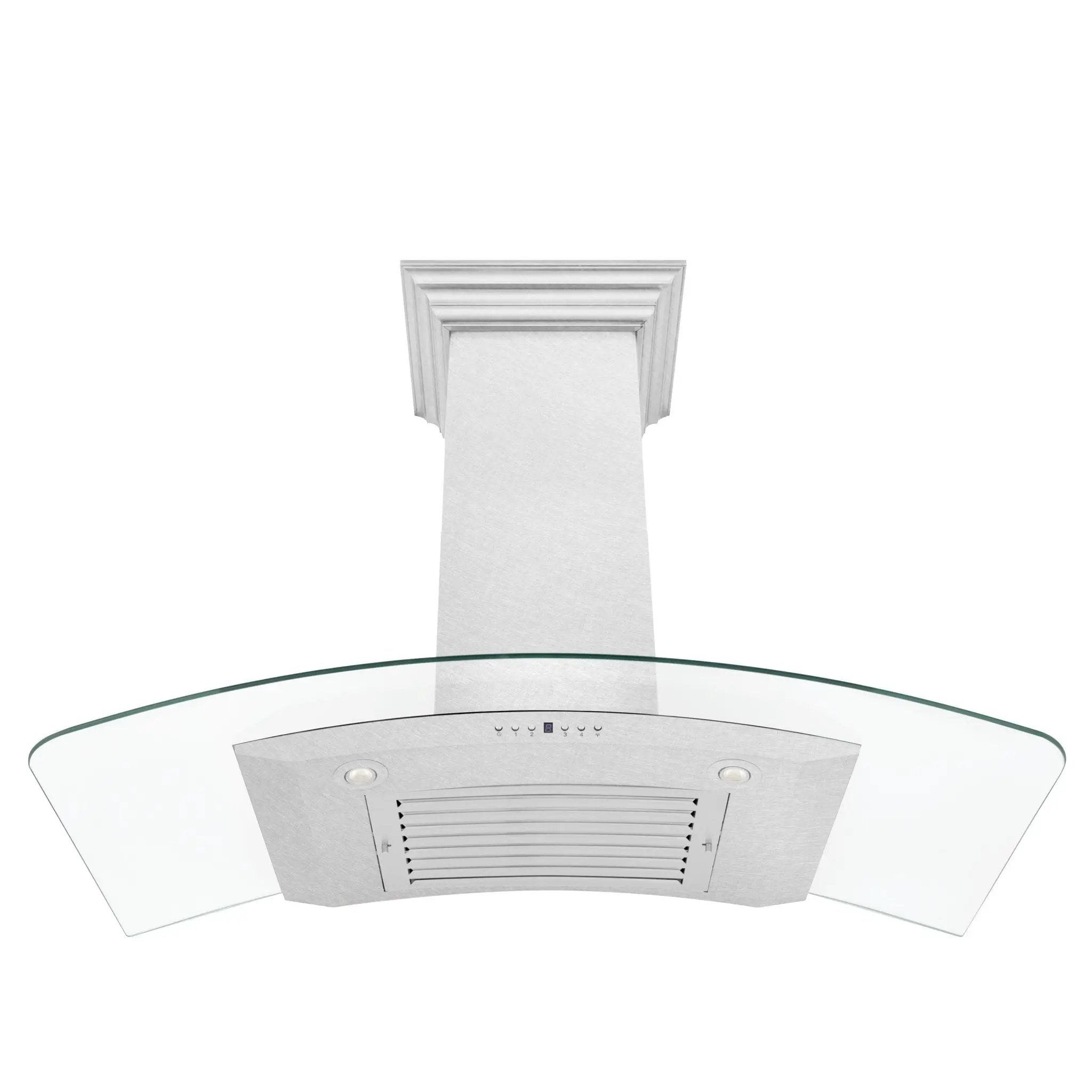 ZLINE 48" Wall Range Hood, Snow Finish Stainless & Glass, 8KN4S-48 by Farmhouse Kitchen and Bath