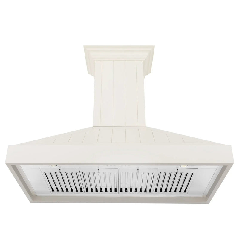 ZLINE 48" Wooden Wall Mount Range Hood in Cottage White, KPTT-48 by Farmhouse Kitchen and Bath
