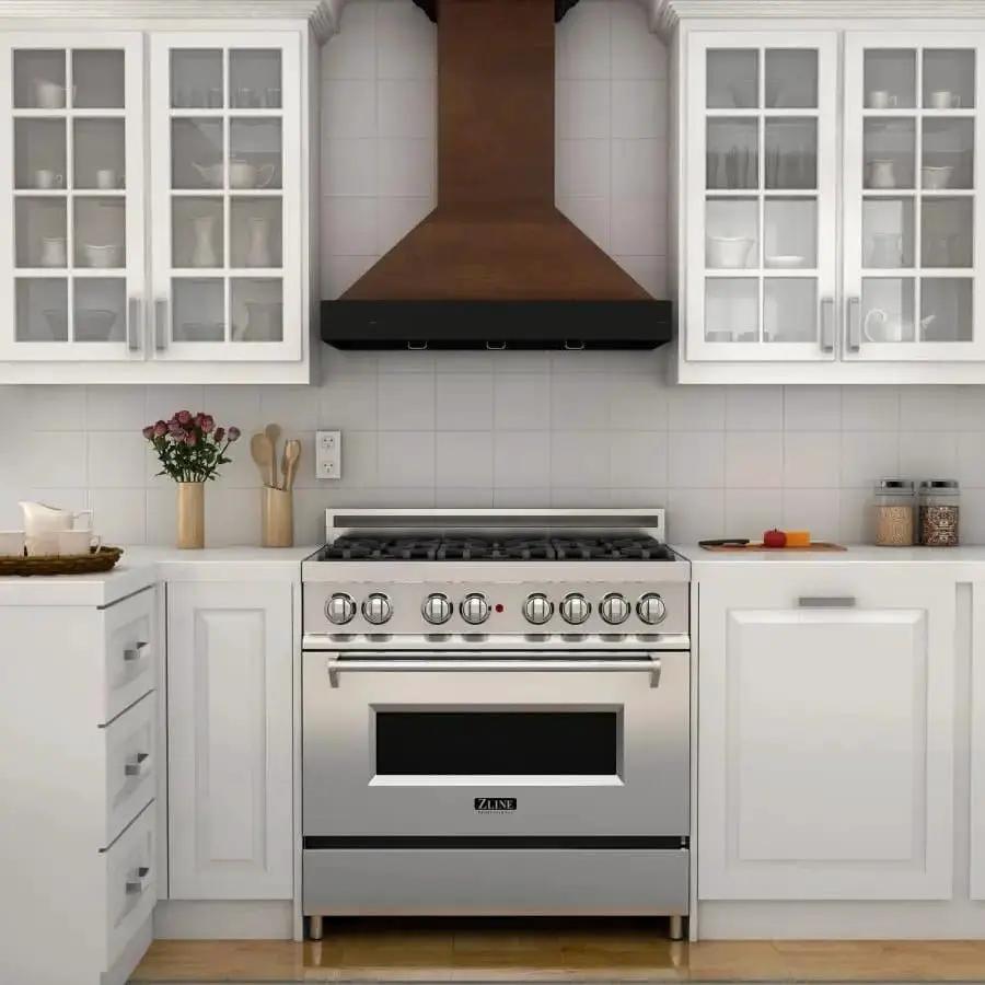 ZLINE 48" Wooden Wall Range Hood, Crown Molding KBAR-48 by Farmhouse Kitchen and Bath
