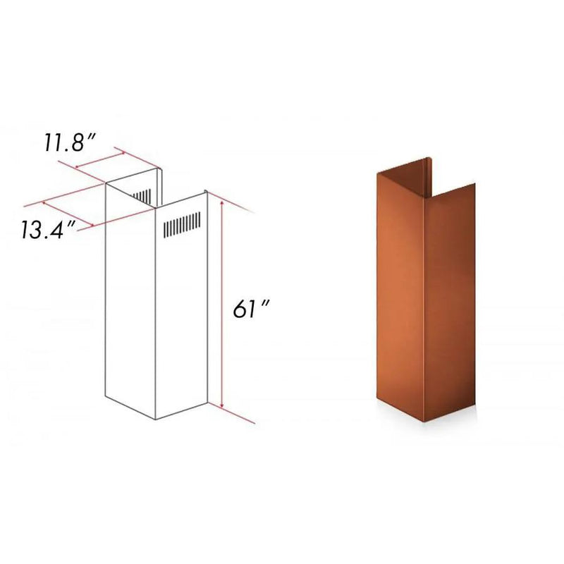 ZLINE 5' Chimney Extension for Ceilings up to 12.5', 8667C-E by Farmhouse Kitchen and Bath