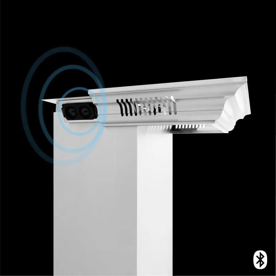 ZLINE 54" Professional Wall Range Hood, Built-in CrownSound® Bluetooth Speakers, 697CRN-BT-54 by Farmhouse Kitchen and Bath