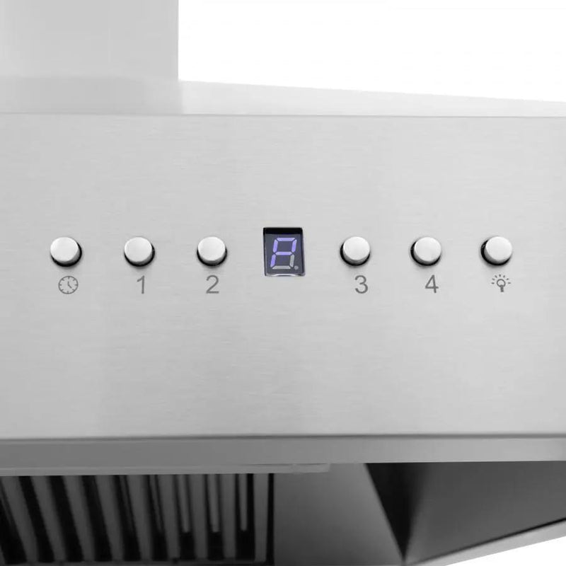 ZLINE 54" Professional Wall Range Hood, Built-in CrownSound® Bluetooth Speakers, 697CRN-BT-54 by Farmhouse Kitchen and Bath