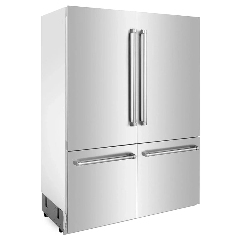 ZLINE 60" 32.2 cu. ft. Built-In 4-Door French Door Refrigerator with Internal Water and Ice Dispenser in Stainless Steel RBIV-304-60 by Farmhouse Kitchen and Bath