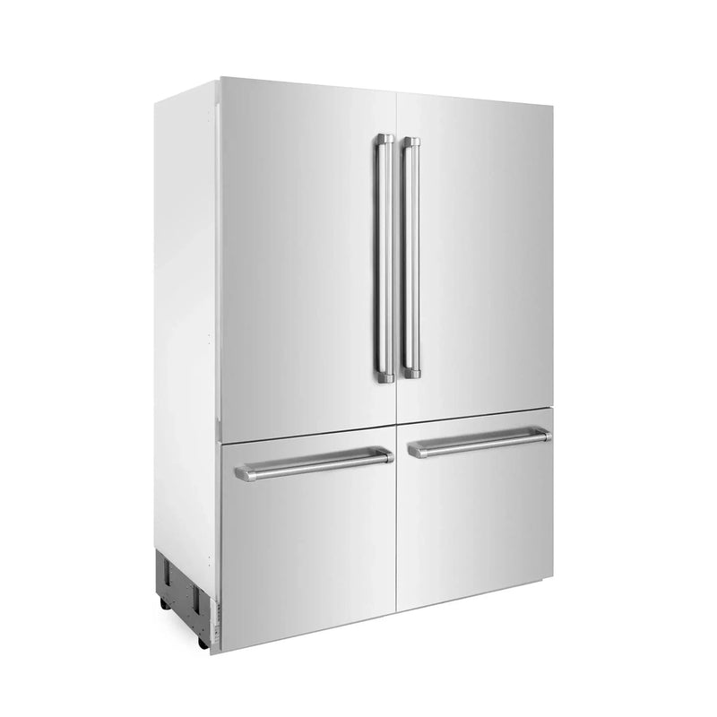 ZLINE 60" 32.2 cu. ft. Built-In 4-Door French Door Refrigerator with Internal Water and Ice Dispenser in Stainless Steel RBIV-304-60 by Farmhouse Kitchen and Bath