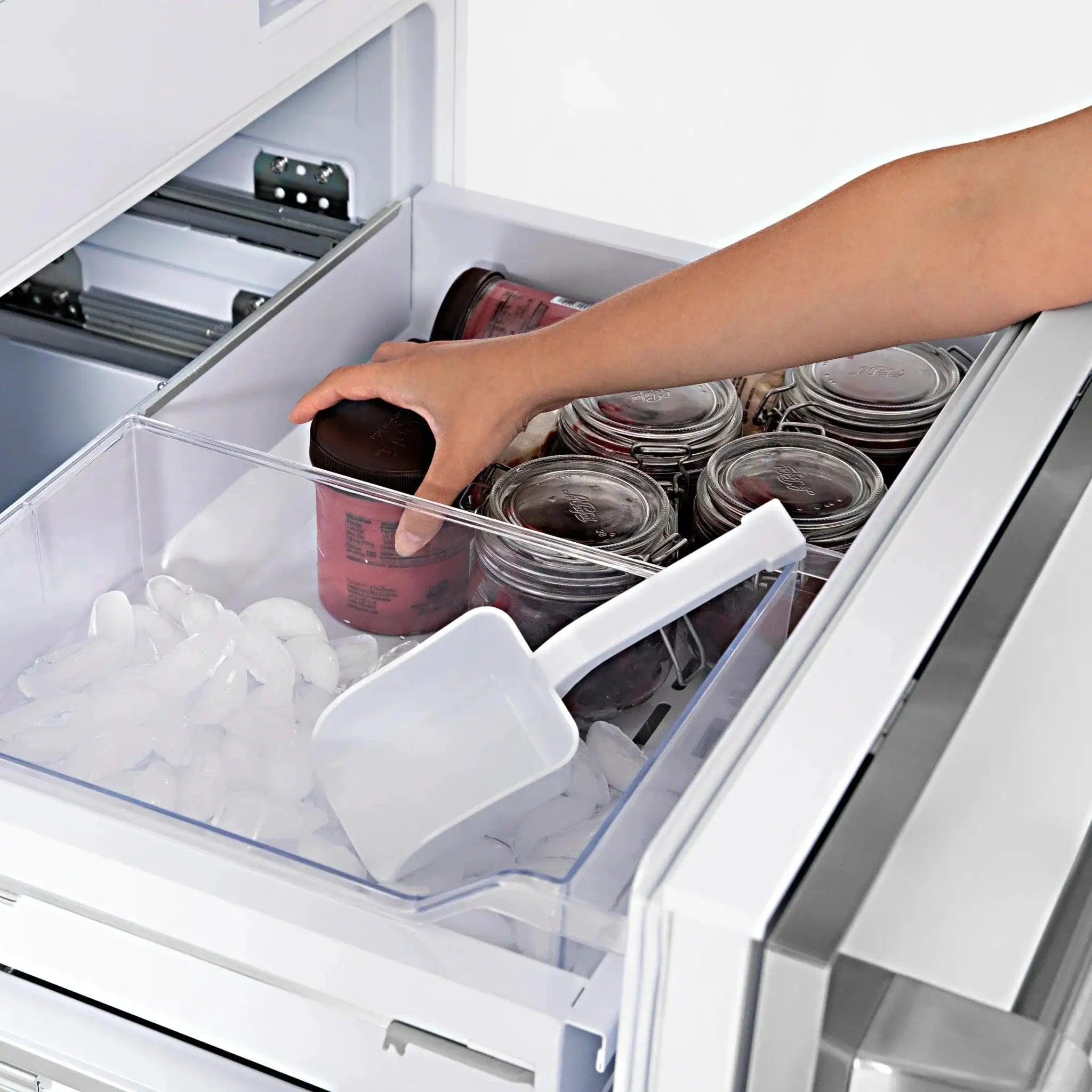ZLINE 60" 32.2 cu. Ft. Panel Ready Built-In 4-Door French Door Refrigerator with Internal Water and Ice Dispenser RBIV-60 by Farmhouse Kitchen and Bath