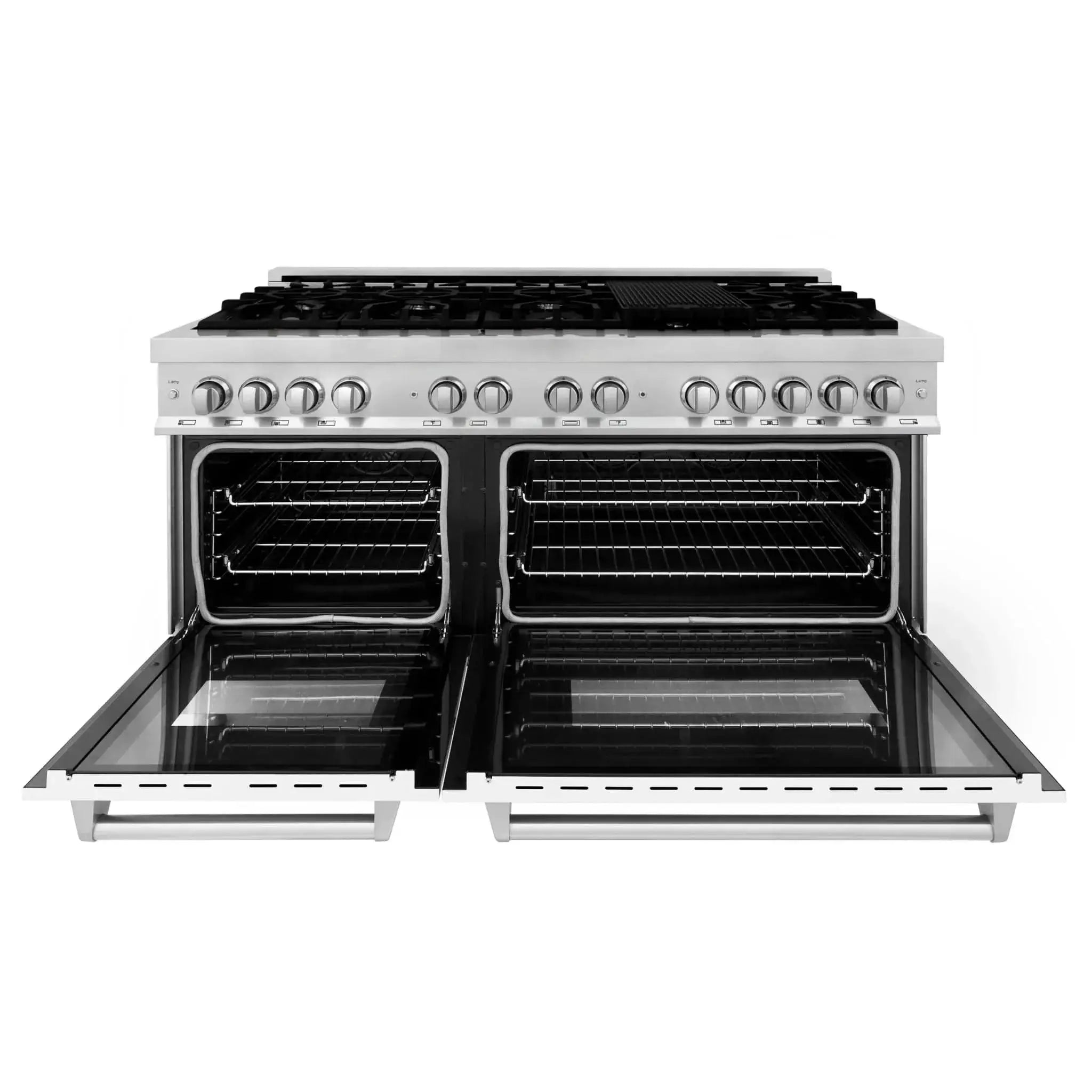 ZLINE 60" 7.4 cu. ft. Dual Fuel Range with Gas Stove and Electric Oven in Stainless Steel and White Matte Door, RA-WM-60 by Farmhouse Kitchen and Bath