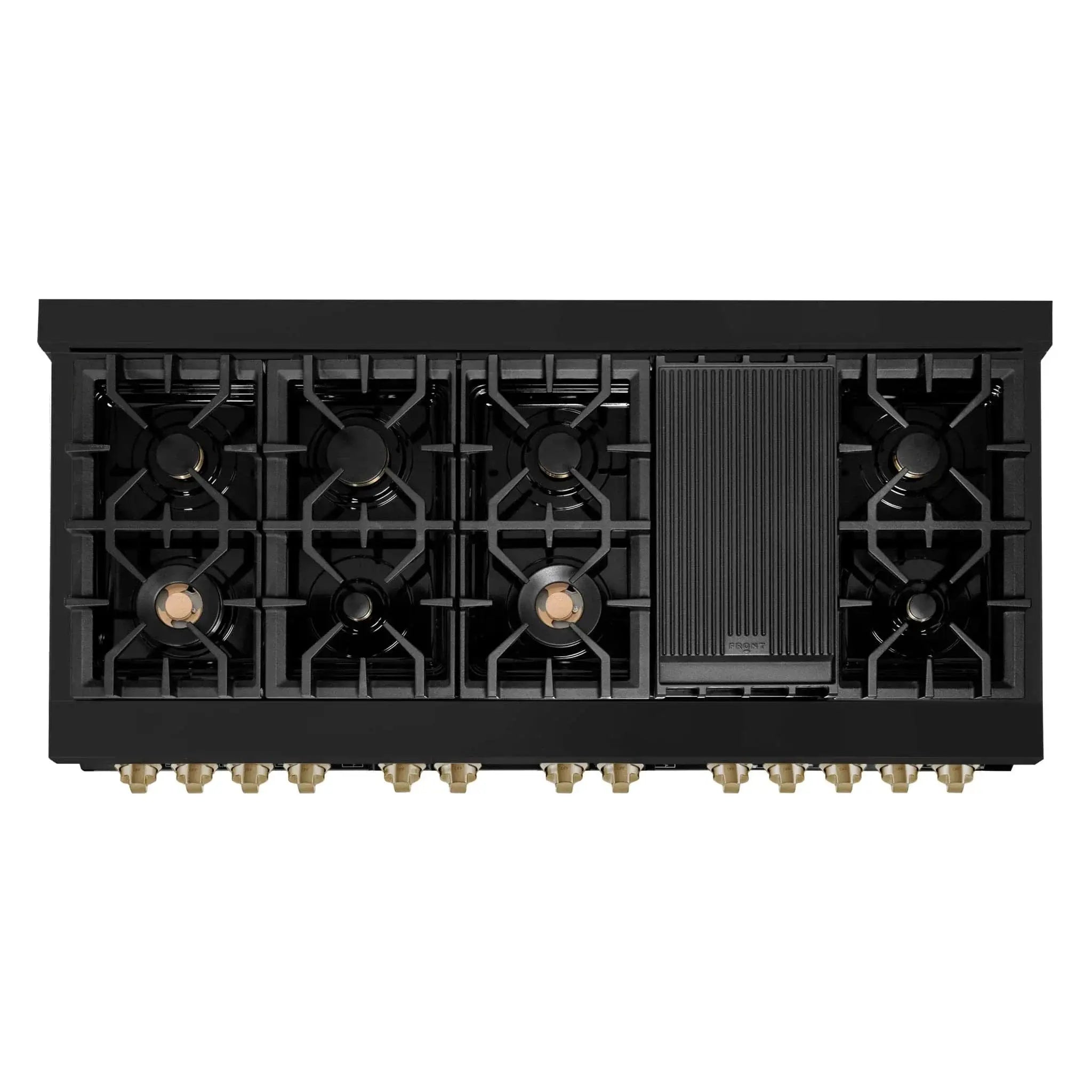 ZLINE 60" Autograph Dual Fuel Range, Black Stainless, RABZ-60-CB by Farmhouse Kitchen and Bath