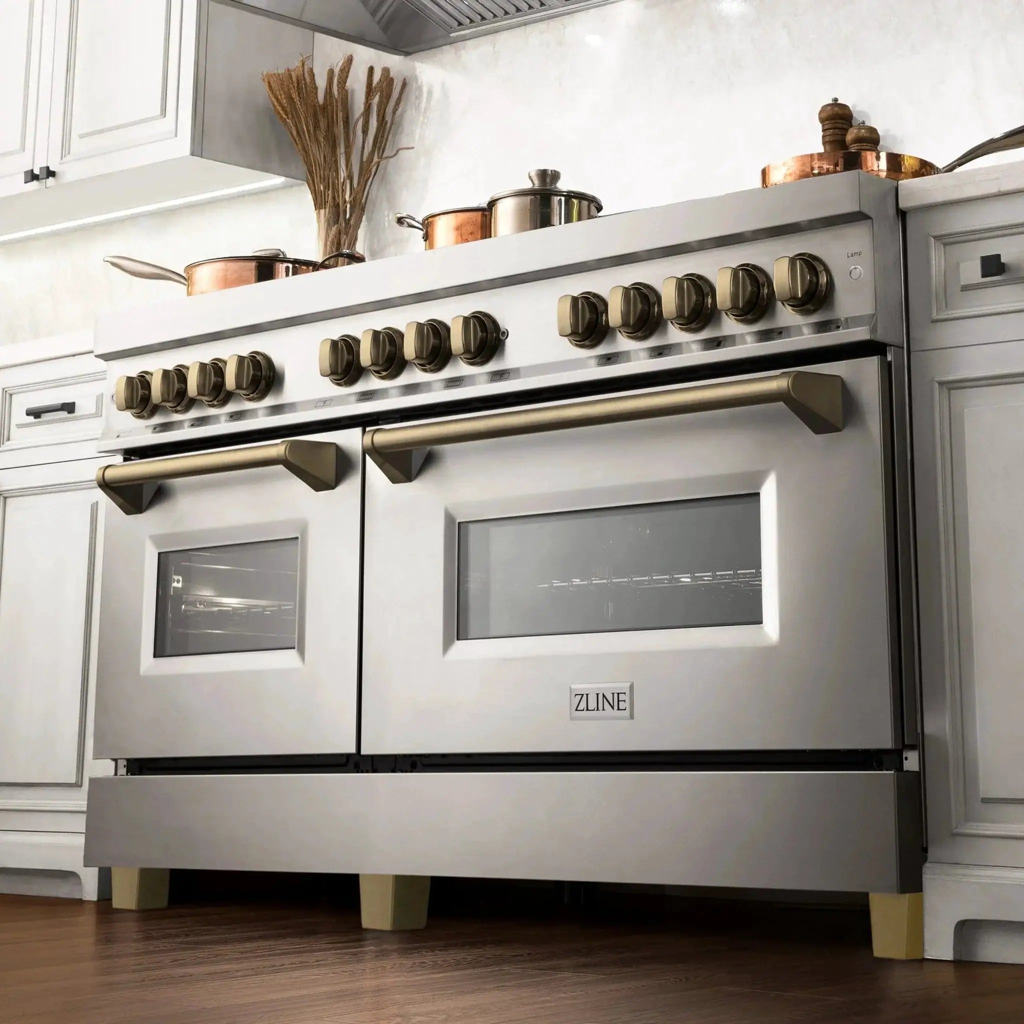 ZLINE 60" Autograph Edition, 7.4 cu. ft. Dual Fuel Range, RAZ-60-CB by Farmhouse Kitchen and Bath