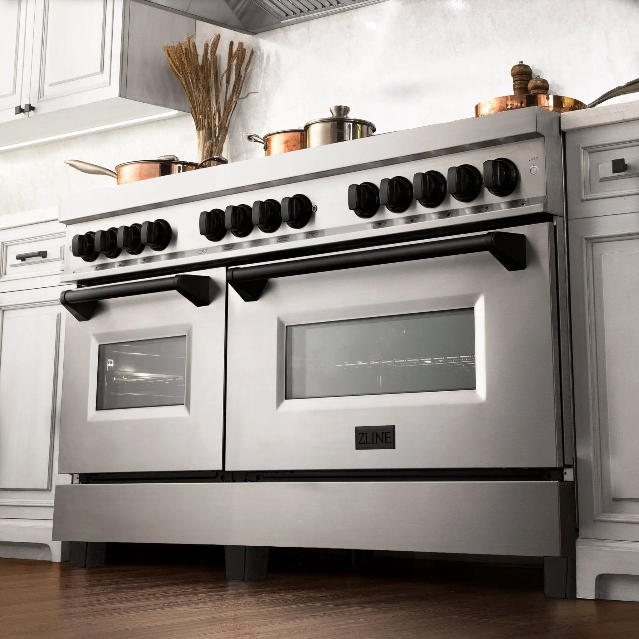 ZLINE 60" Autograph Edition, 7.4 cu. ft. Dual Fuel Range, RAZ-60-MB by Farmhouse Kitchen and Bath