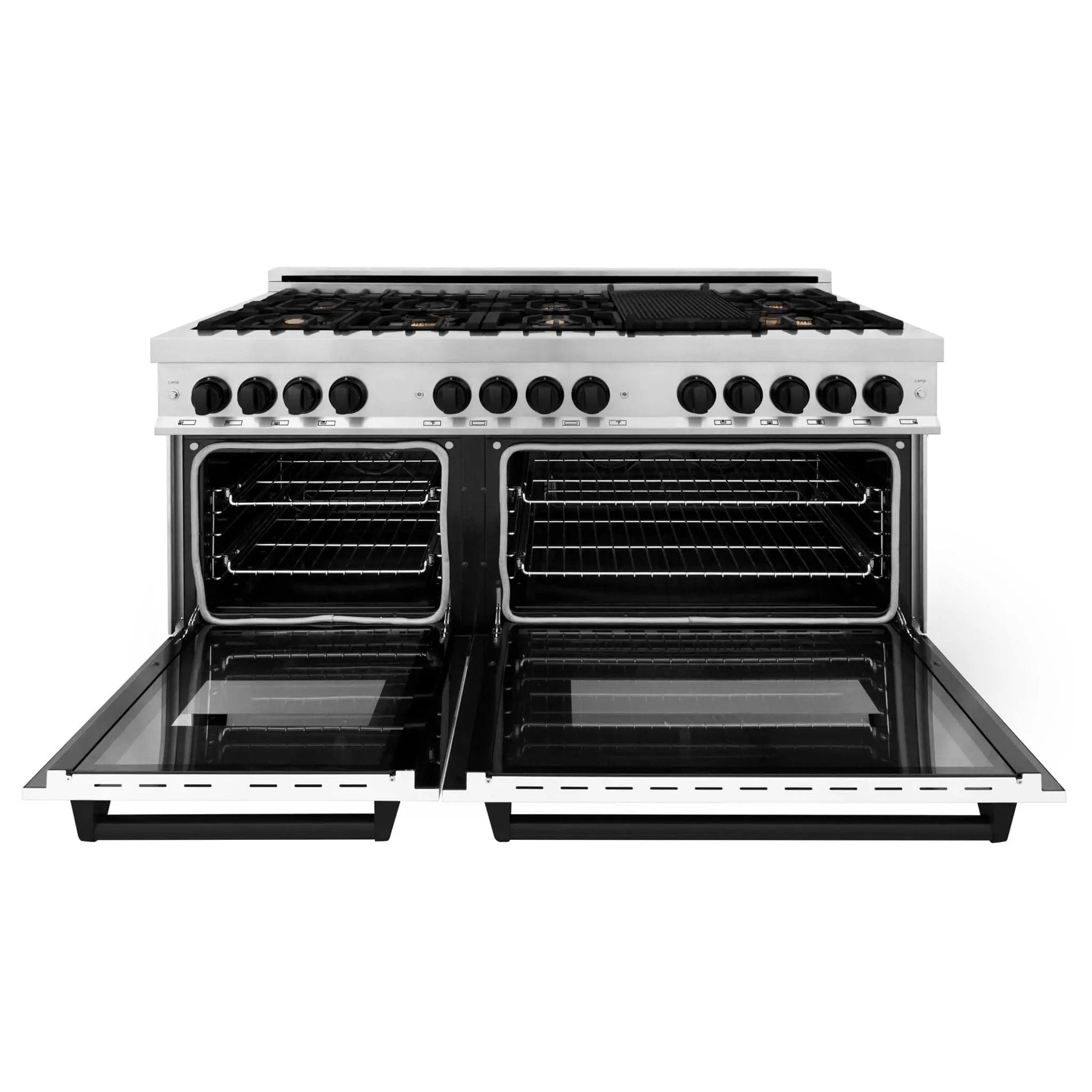 ZLINE 60" Autograph Edition, 7.4 cu. ft. Dual Fuel Range, RAZ-WM-60-MB by Farmhouse Kitchen and Bath