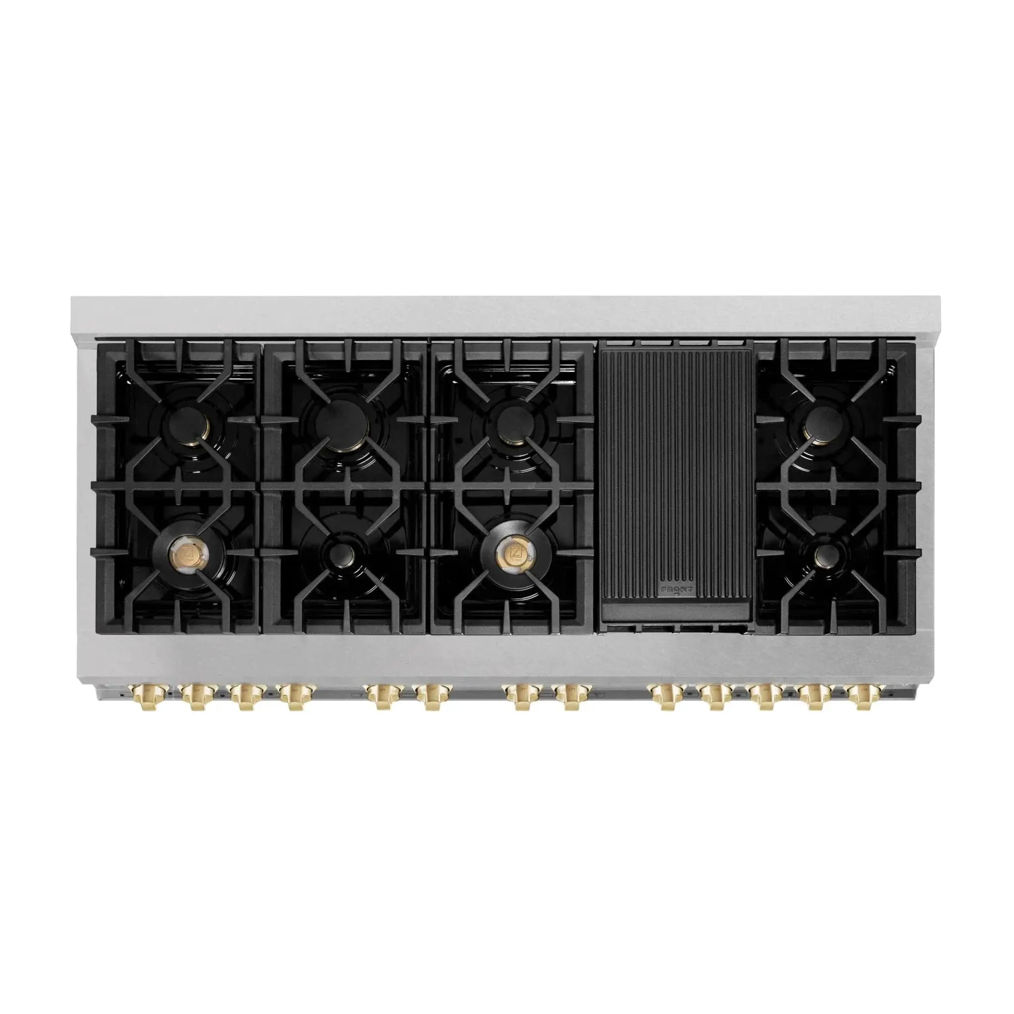 ZLINE 60" Autograph Edition Dual Fuel Range, DuraSnow, RASZ-SN-60-G by Farmhouse Kitchen and Bath