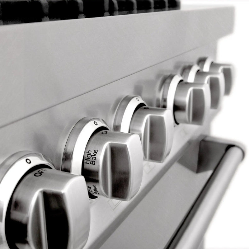 ZLINE 60" Dual Fuel Range, DuraSnow Stainless, RAS-SN-60 by Farmhouse Kitchen and Bath