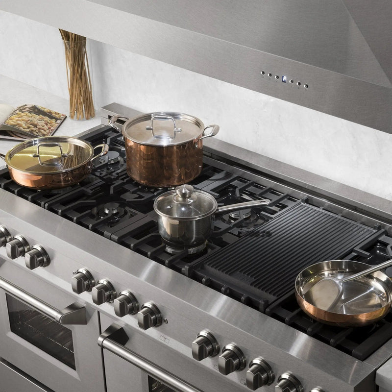 ZLINE 60" Dual Fuel Range, DuraSnow Stainless, RAS-SN-60 by Farmhouse Kitchen and Bath