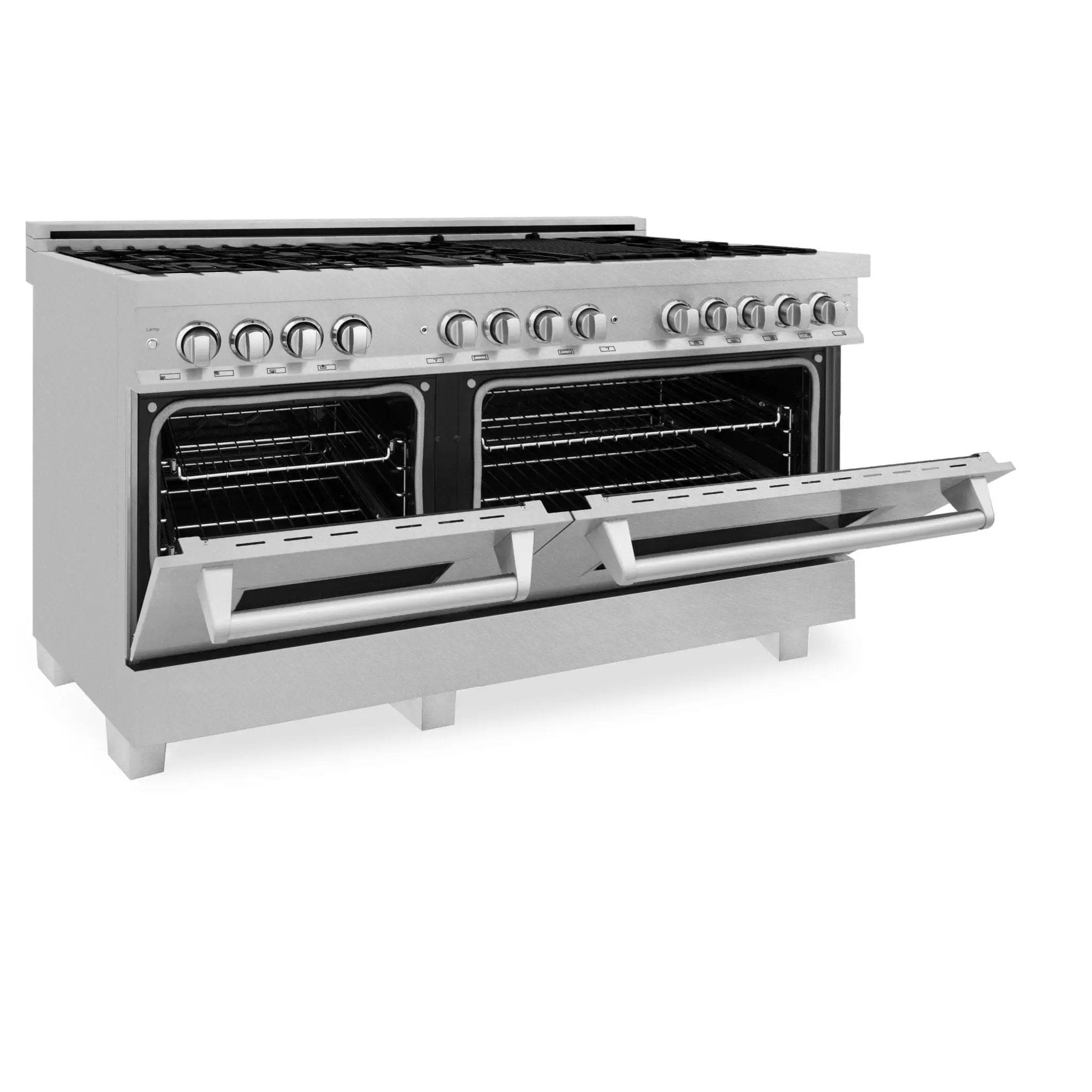 ZLINE 60" Dual Fuel Range, DuraSnow Stainless, RAS-SN-60 by Farmhouse Kitchen and Bath