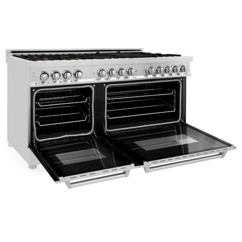 ZLINE 60" Dual Fuel Range In Stainless Steel, Brass Burners, RA-BR-60 by Farmhouse Kitchen and Bath