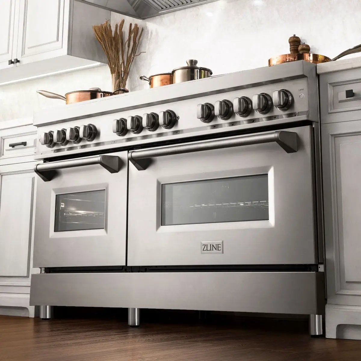 ZLINE 60" Dual Fuel Range In Stainless Steel, Brass Burners, RA-BR-60 by Farmhouse Kitchen and Bath