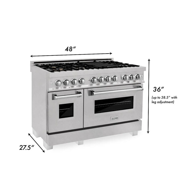 ZLINE 60" Dual Fuel Range, Snow Stainless, Brass Burners, RAS-SN-BR-60 by Farmhouse Kitchen and Bath