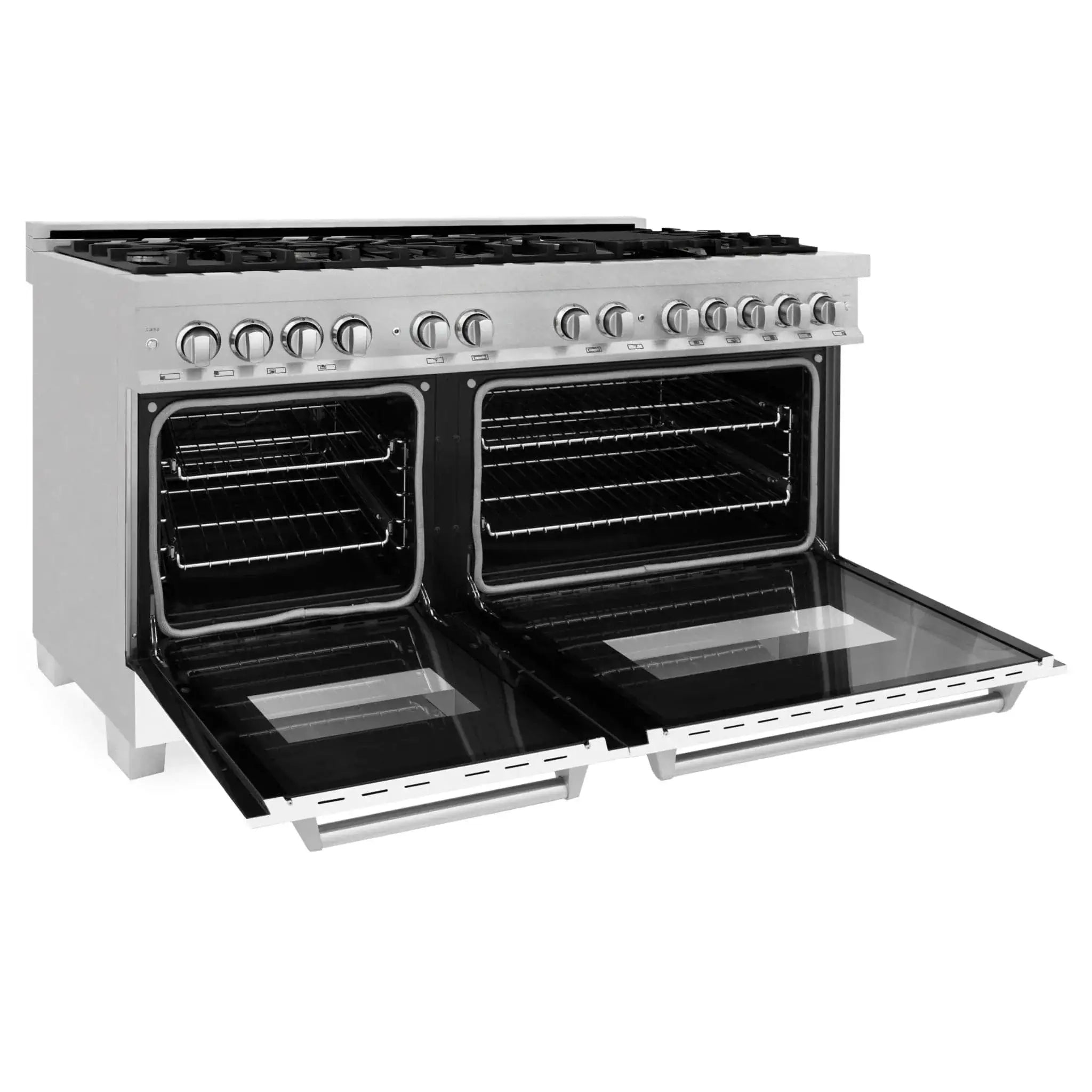 ZLINE 60" Dual Fuel Range Snow Stainless, White Matte Door, RAS-WM-60 by Farmhouse Kitchen and Bath