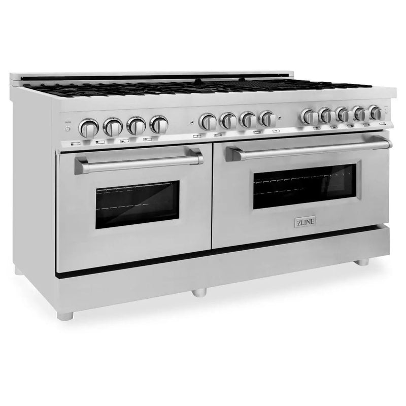 ZLINE 60" Professional Dual Fuel Range In Stainless Steel, RA60 by Farmhouse Kitchen and Bath