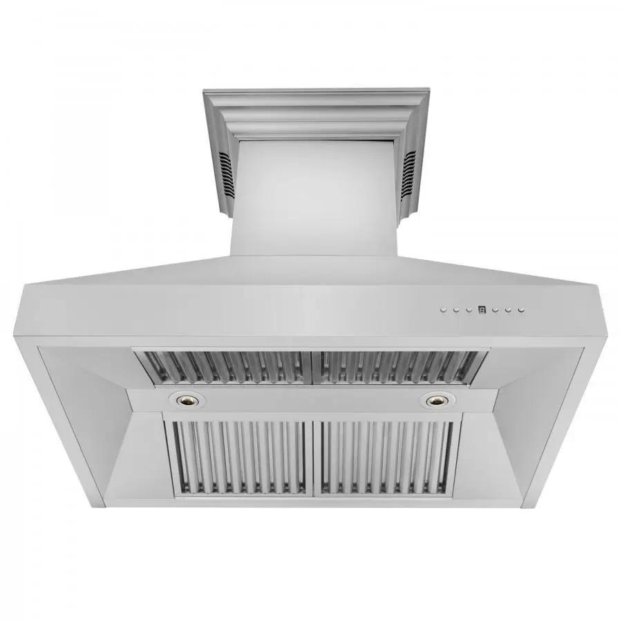 ZLINE 60" Professional Wall Range Hood, Built-in CrownSound® Bluetooth Speakers, 667CRN-BT-60 by Farmhouse Kitchen and Bath